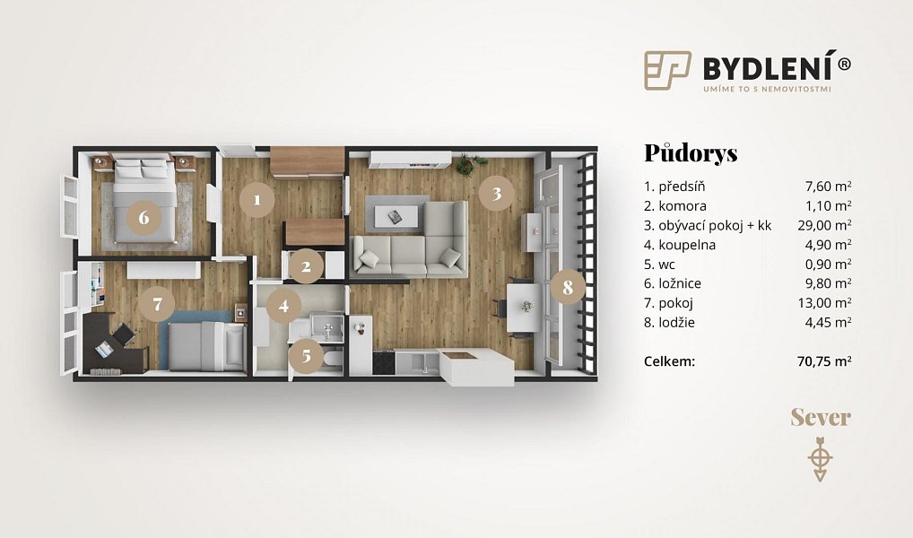 Prodej bytu 3+kk 70 m², Teplice – náhled fotky 2