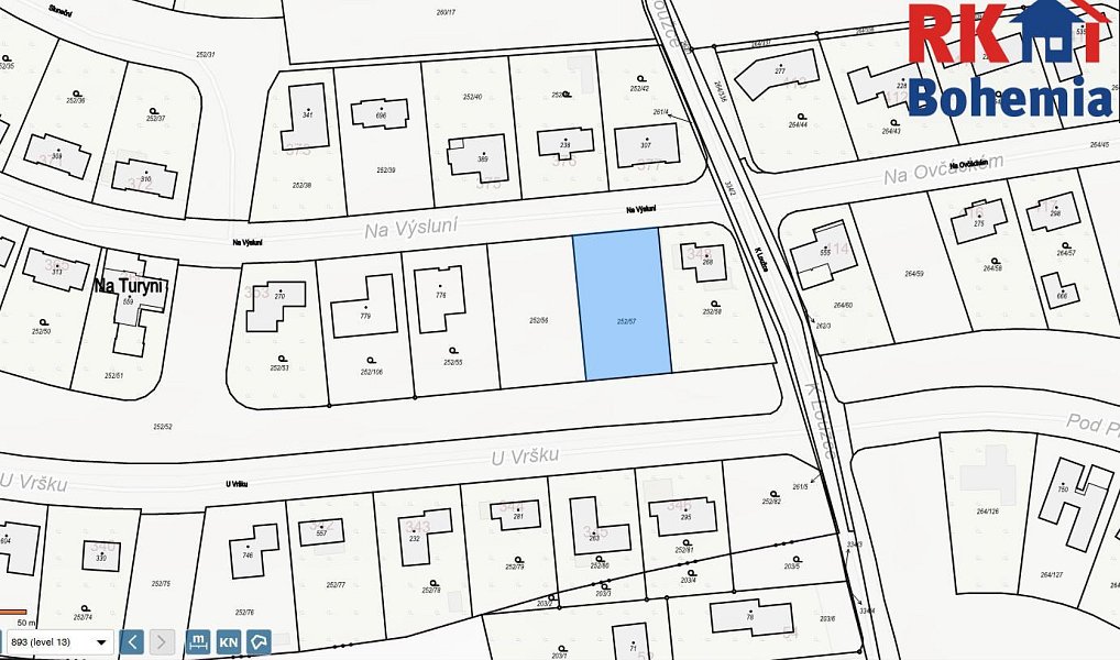 Prodej stavebního pozemku 1 193 m², Vysoký Újezd – náhled fotky 3