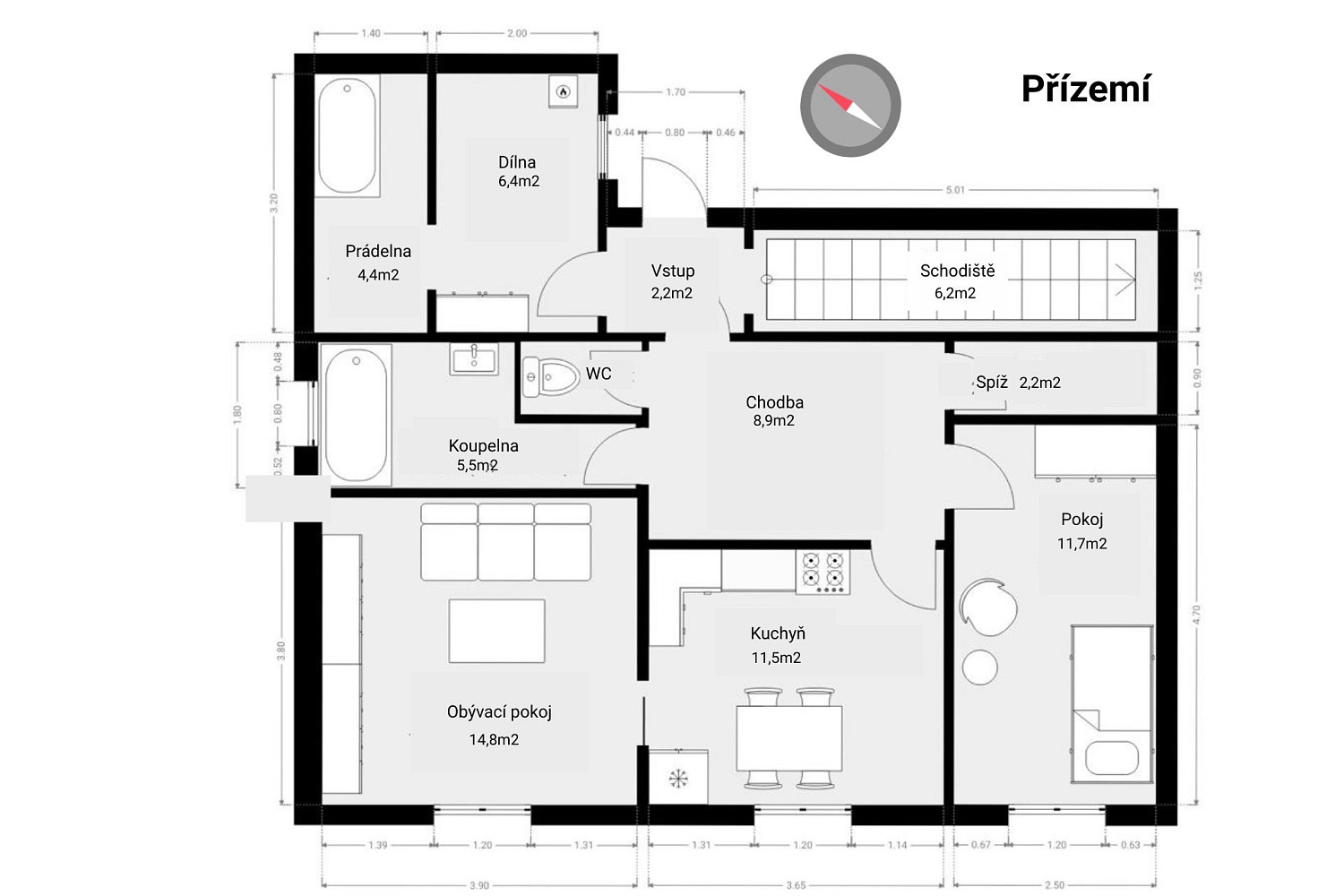 Prodej domu 145 m² s pozemkem 406 m² – pohled 4