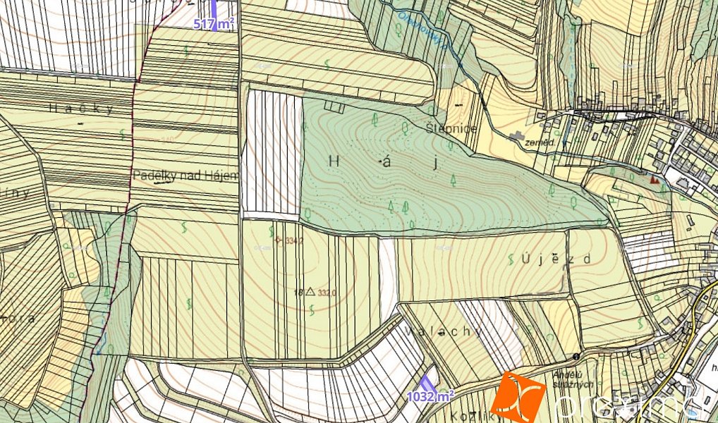 Prodej pole 239 m², Ořechov – náhled fotky 3