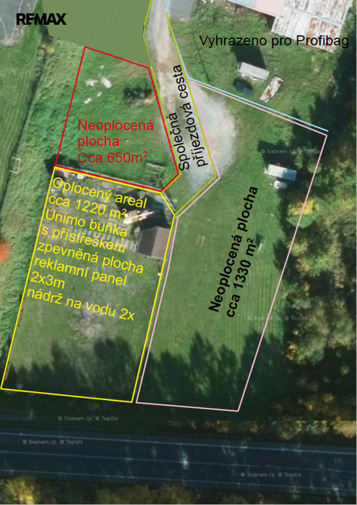 Pronájem komerčního pozemku 1 330 m²
