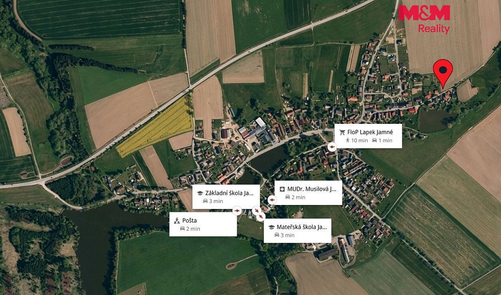 Prodej stavebního pozemku 1 145 m², Jamné – náhled fotky 8