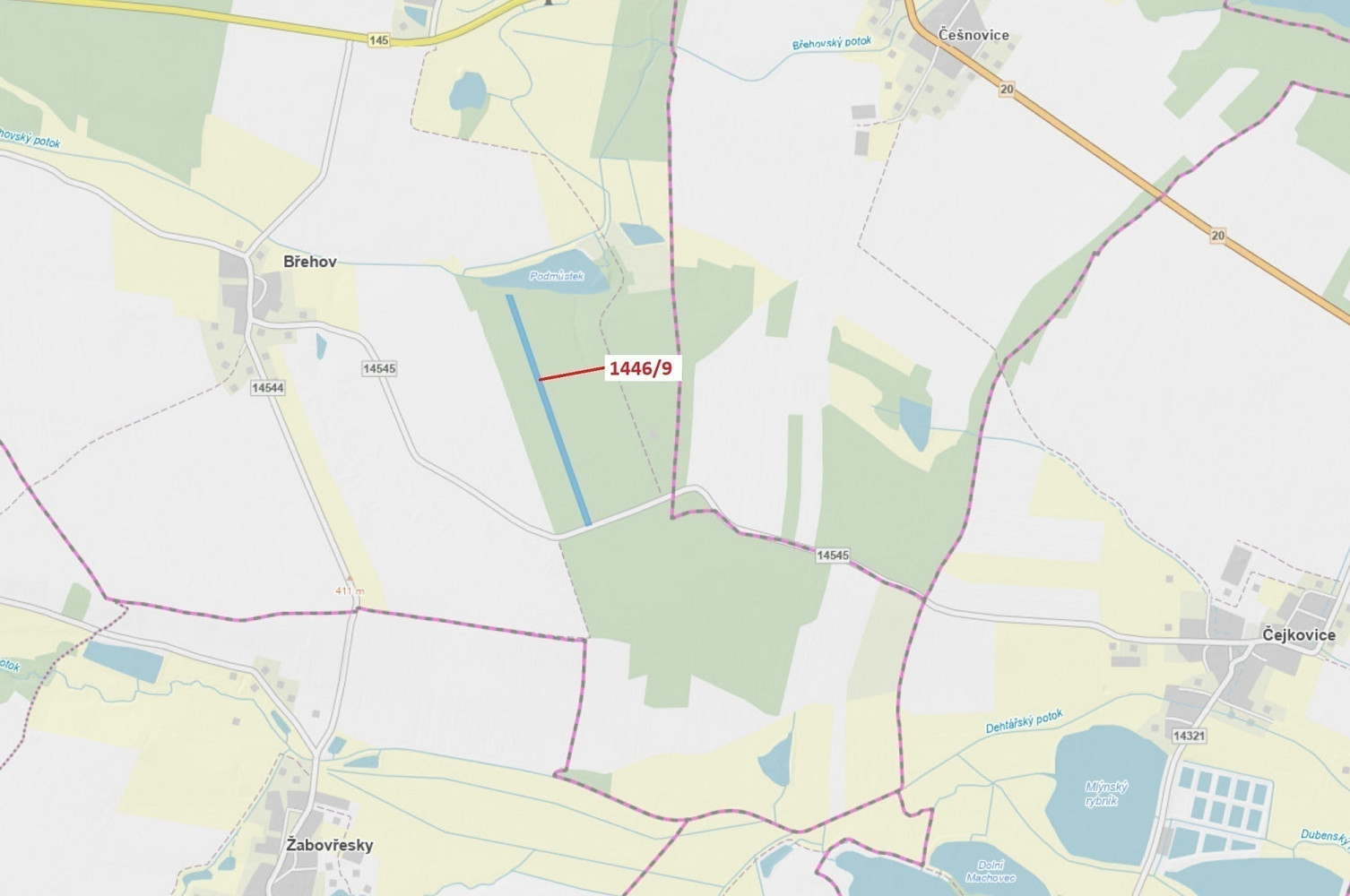 Dražba lesa 19 879 m²