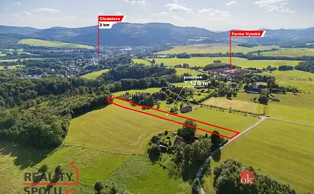 Prodej louky 7 126 m², Frýdlantská, Chrastava - Horní Chrastava, okres Liberec