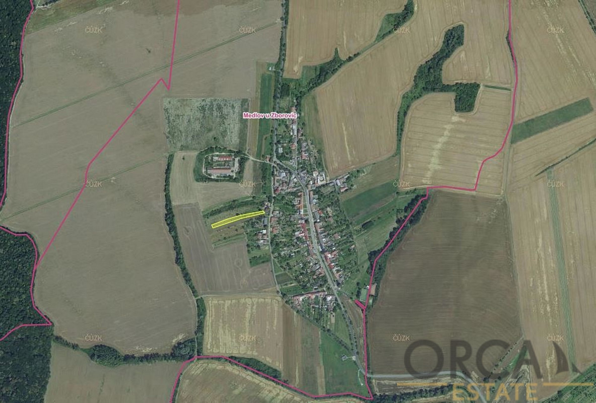 Prodej pozemku 1795 m² v k. ú. Medlov u Zborovic – pohled 3