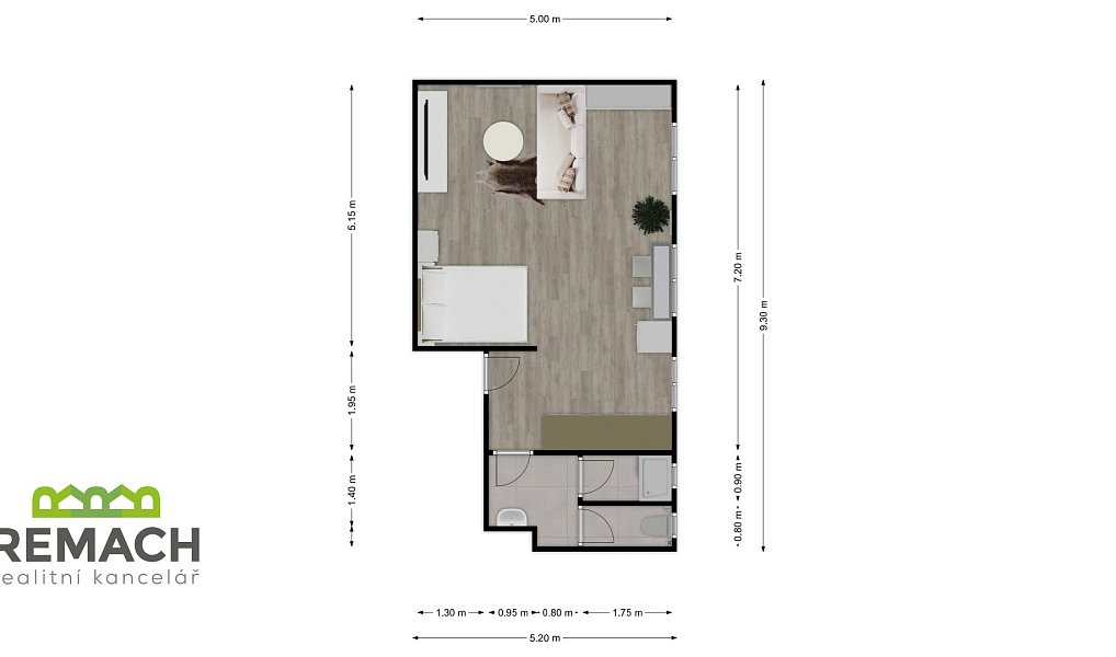 Pronájem bytu 1+kk 38 m², Náchod – náhled fotky 10