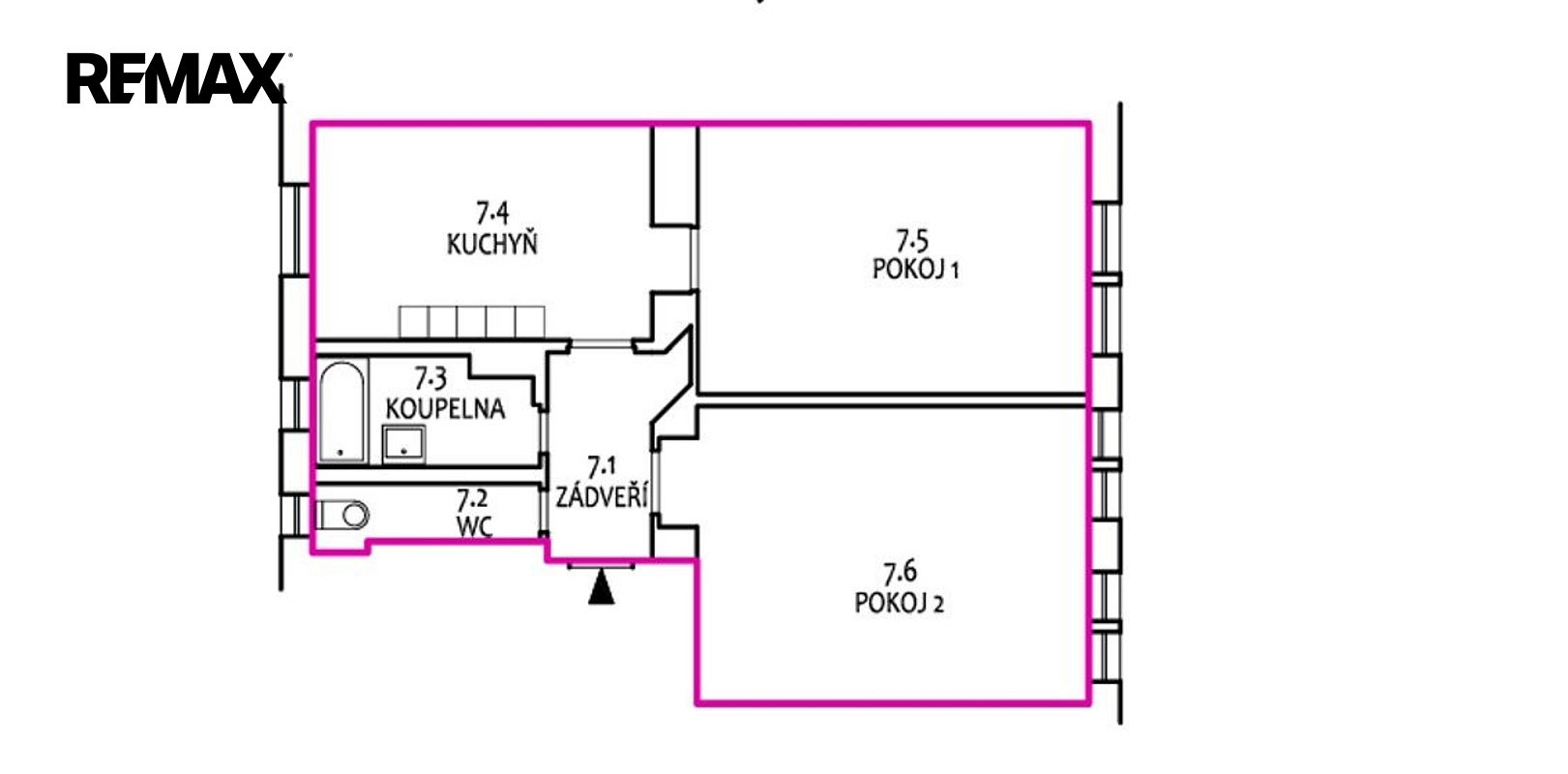 Pronájem bytu 2+1 73 m² – fotografie 5