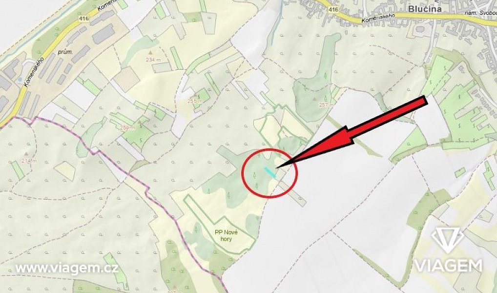 Prodej zahrady 389 m², Blučina – náhled fotky 4