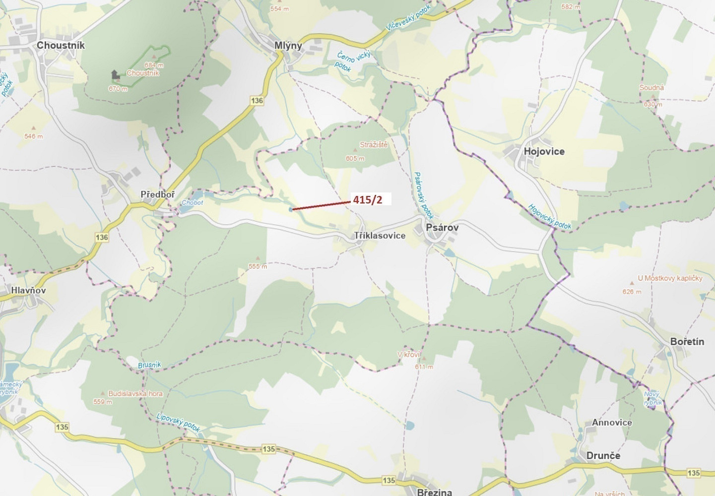 Dražba lesa 1 251 m²