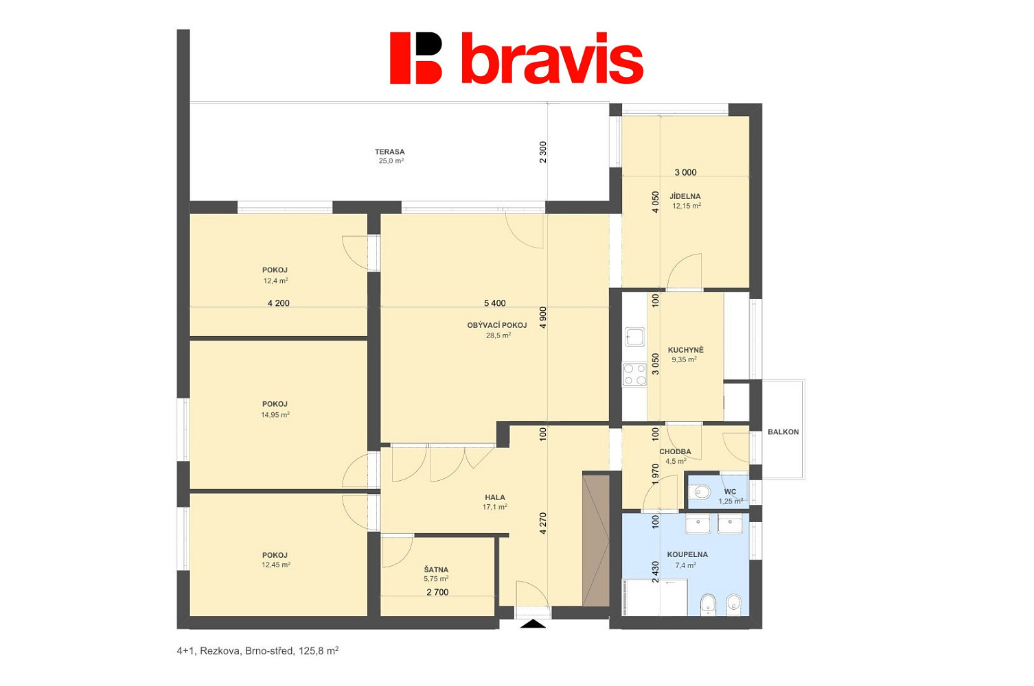 Pronájem bytu 4+1 147 m² – fotografie 2