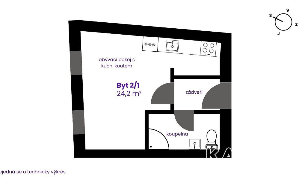 Pronájem bytu 1+kk 26 m², Ostrava – náhled fotky 12