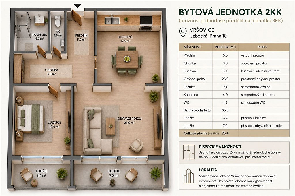 Prodej bytu 2+kk 65 m² — photo 4