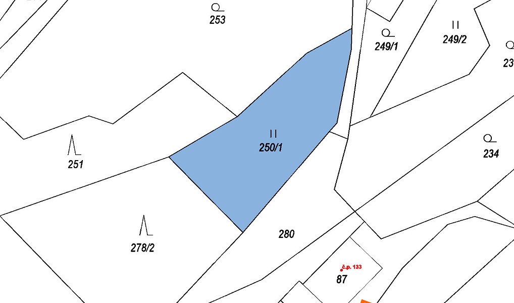 Prodej pozemku 430 m², Výprachtice – náhled fotky 2