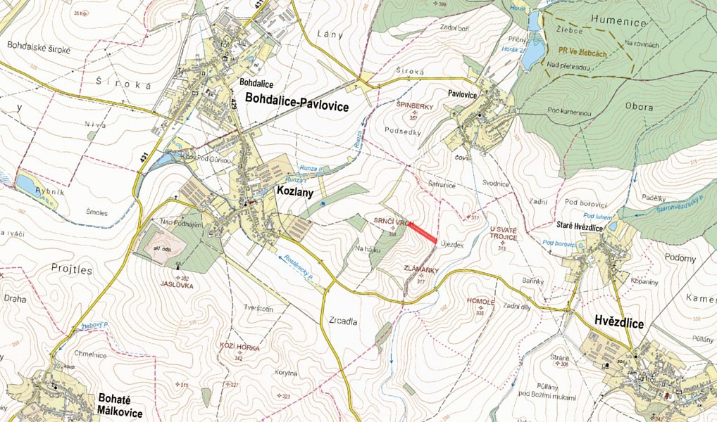 Prodej pole 6 071 m², Kozlany – náhled fotky 2