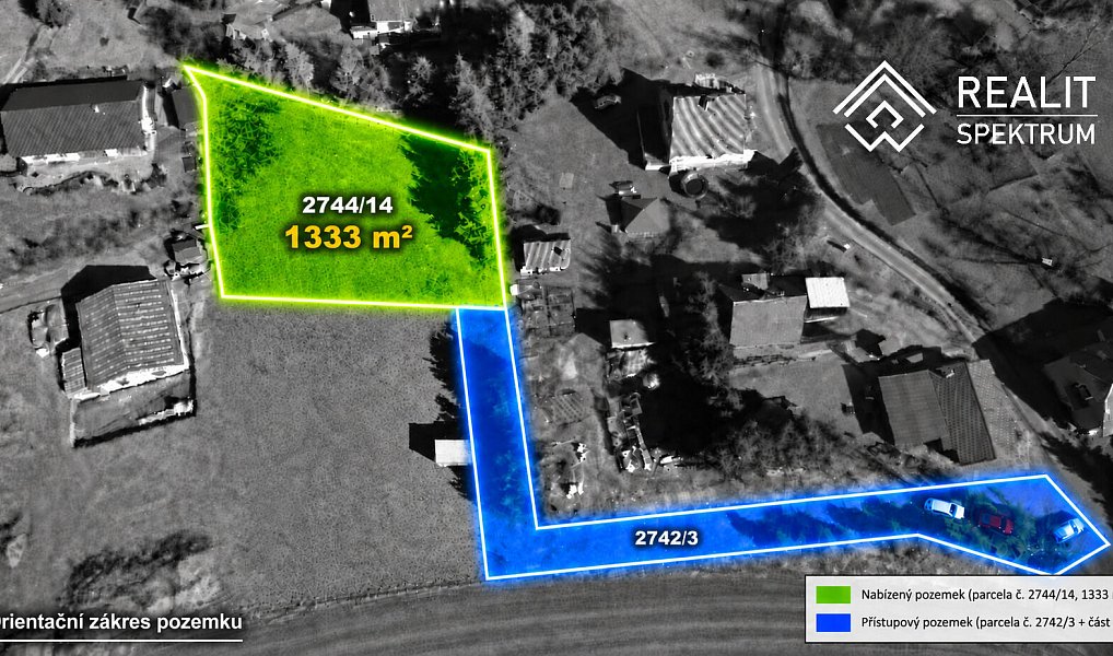 Prodej stavebního pozemku 1 333 m², Rudoltice – náhled fotky 2