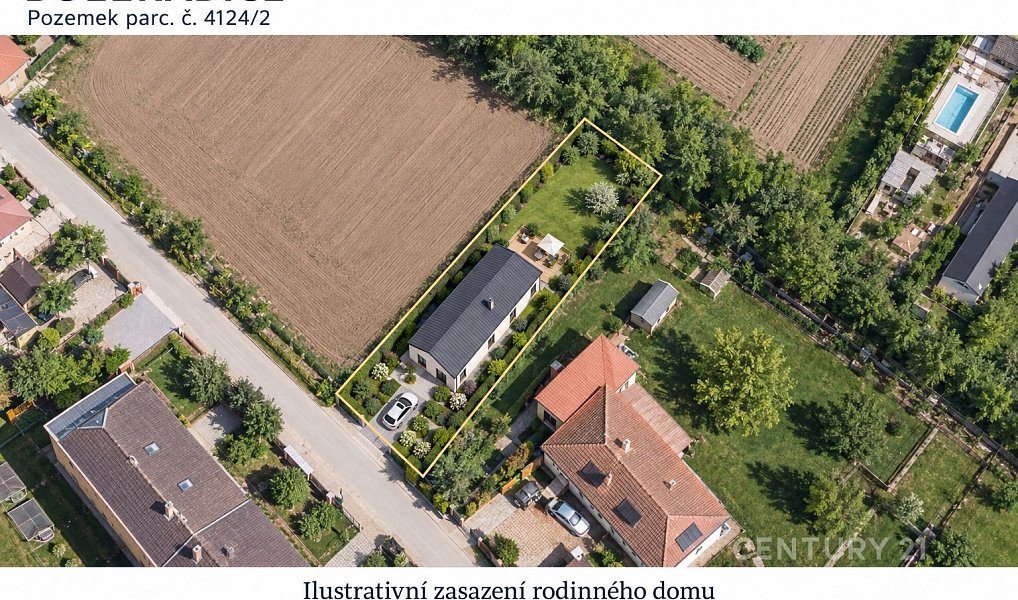 Prodej stavebního pozemku 513 m², Boleradice – náhled fotky 4