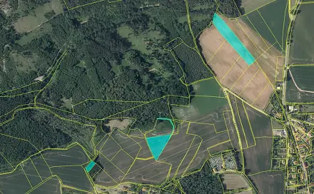 Dražba pozemku 13 755 m², Pyšely
