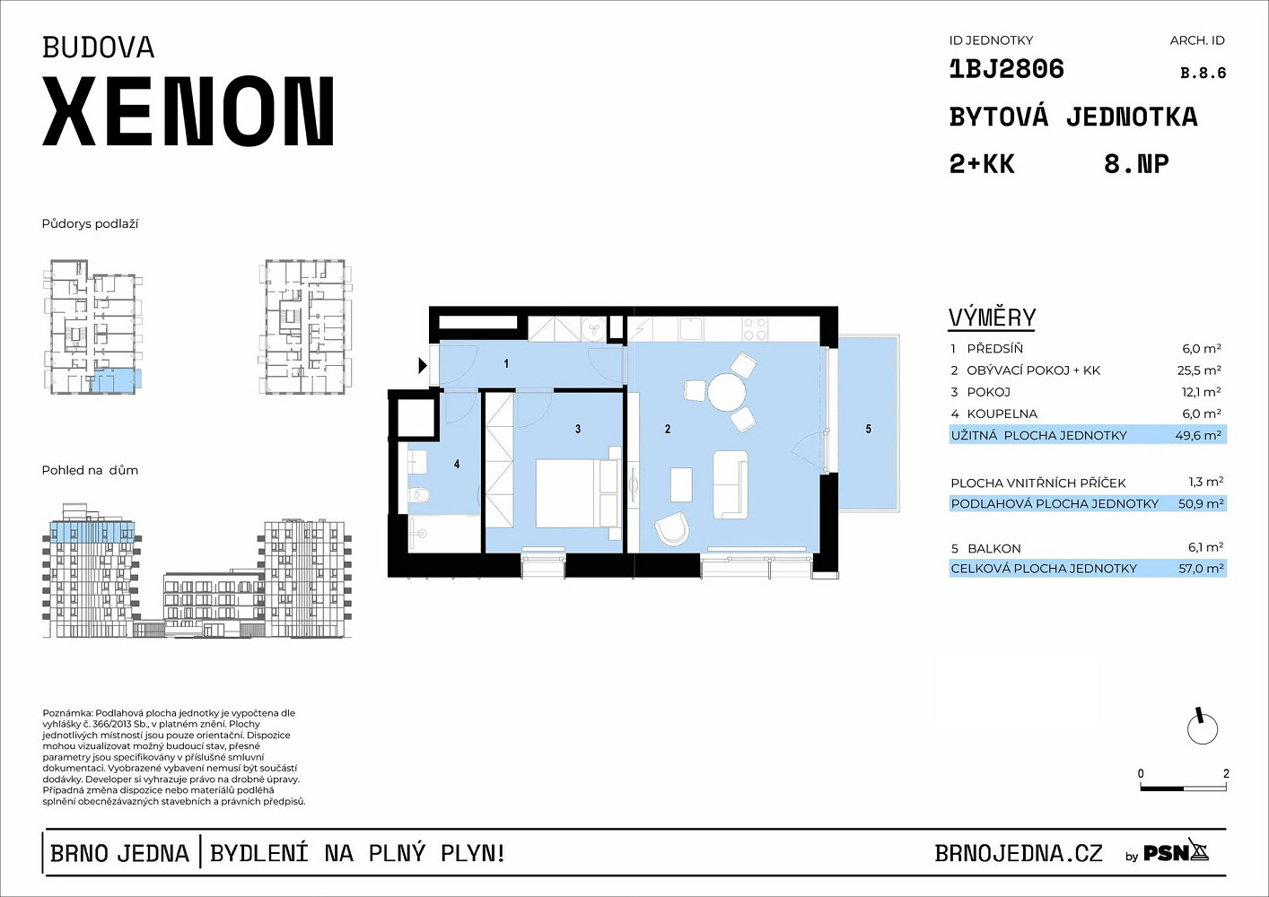 Prodej bytu 2+kk 50 m² — photo 2