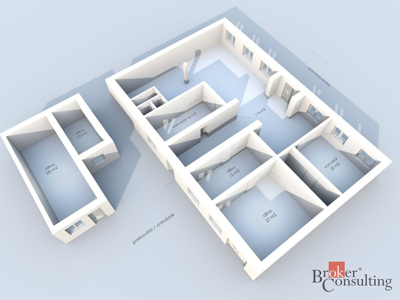 Pronájem kanceláře 225 m² – fotografie 4