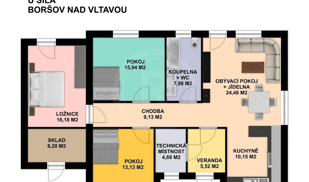 Prodej domu 120 m² s pozemkem 455 m², Boršov nad Vltavou – náhled fotky 2
