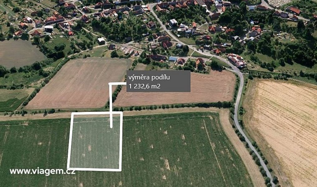 Prodej pole 1 232 m², Soběchleby – náhled fotky 2