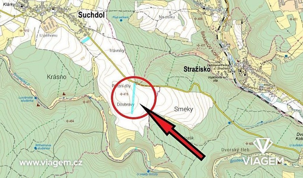 Prodej pole 2 744 m², Suchdol – náhled fotky 4
