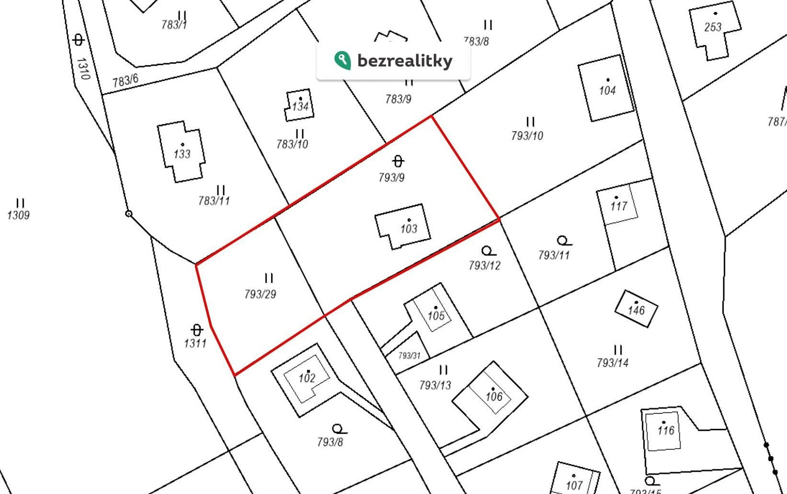 Prodej stavebního pozemku 996 m²