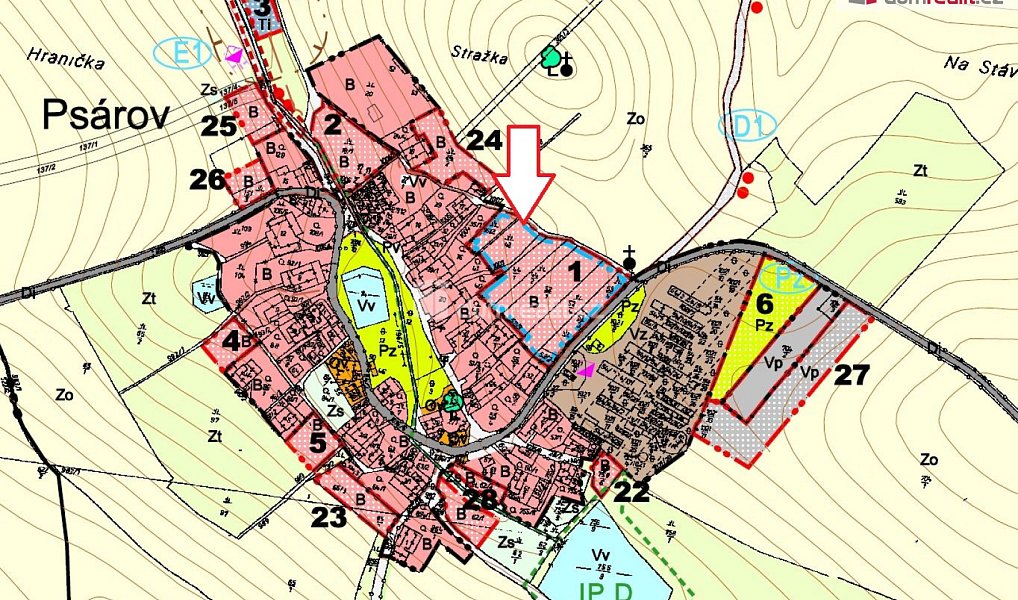 Prodej stavebního pozemku 1 025 m², Psárov – náhled fotky 2
