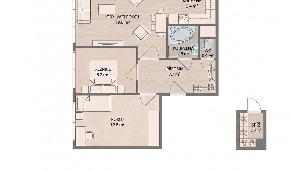 Prodej bytu 3+kk 58 m², Praha – náhled fotky 13