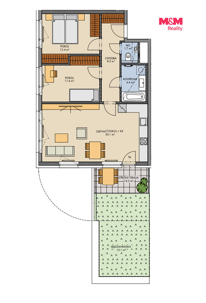Prodej bytu 3+kk 72 m² – fotografie 3