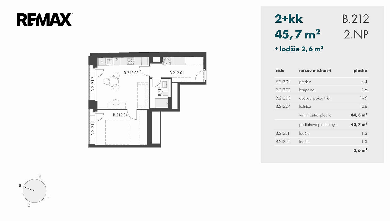 Pronájem bytu 2+kk 46 m² – fotografie 3