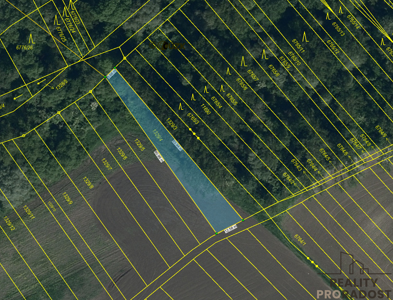 Prodej pole 10 332 m²