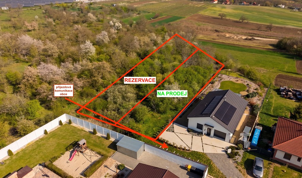 Prodej stavebního pozemku 940 m², Drnholec – náhled fotky 3