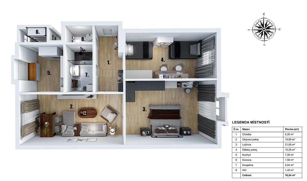 Prodej bytu 3+1 76 m², Praha – náhled fotky 4