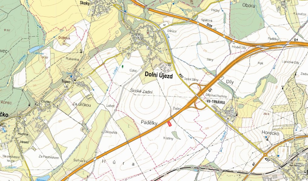Prodej pole 2 259 m², Dolní Újezd – náhled fotky 2