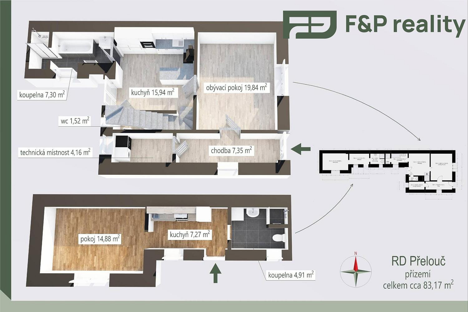 Prodej domu 180 m² s pozemkem 149 m² – pohled 3