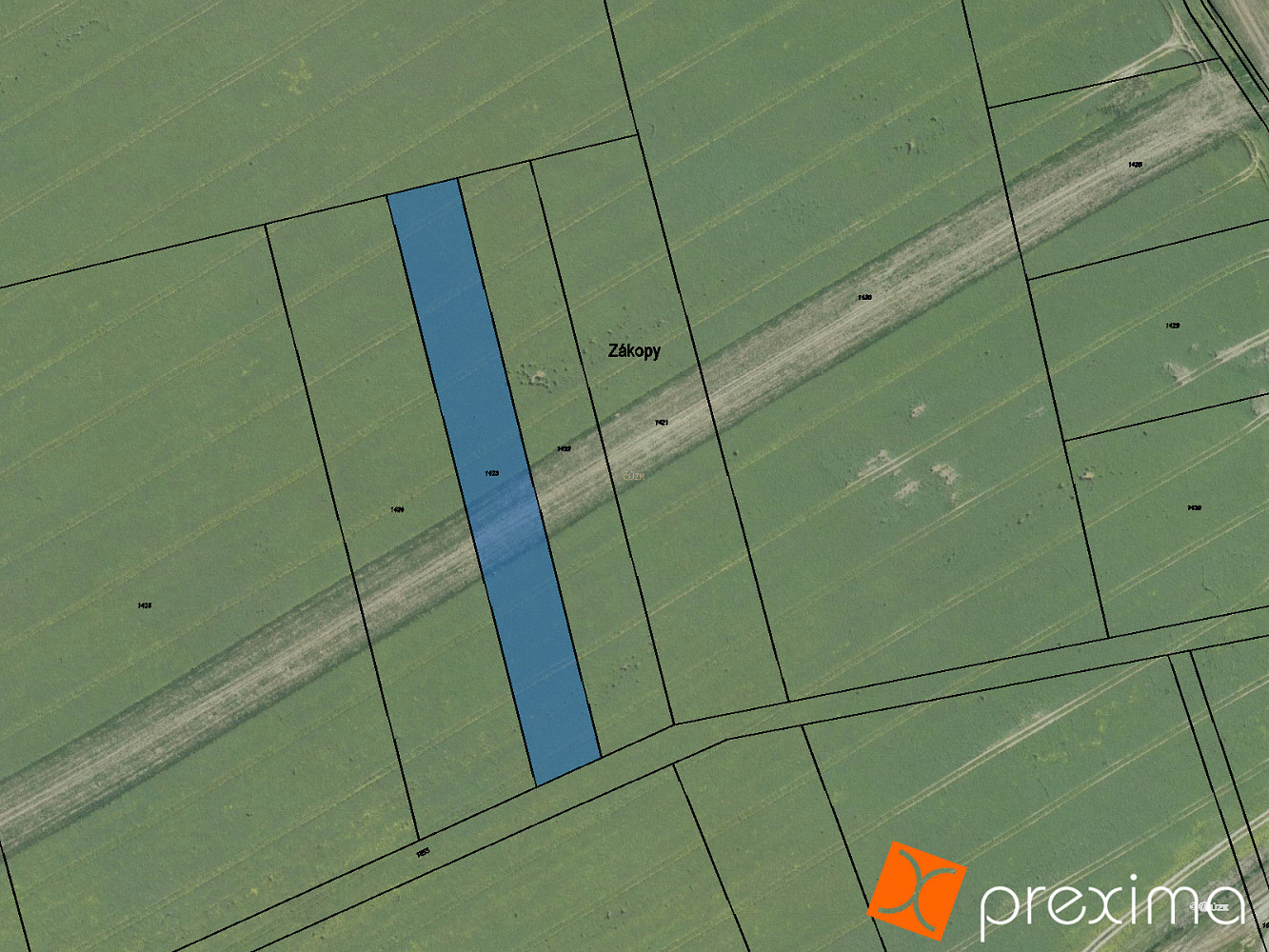 Prodej pole 1 419 m²