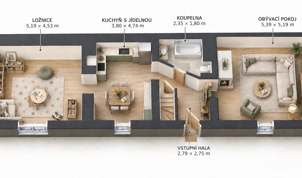 Prodej domu 82 m² s pozemkem 342 m², Divišov – náhled fotky 24