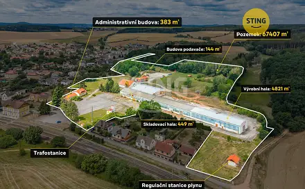 Prodej výrobních prostor 5 979 m², Nádražní, Blížejov, okres Domažlice