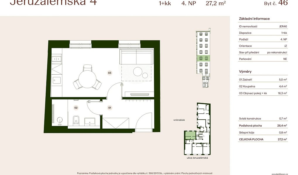 Prodej bytu 1+kk 26 m², Praha – náhled fotky 2