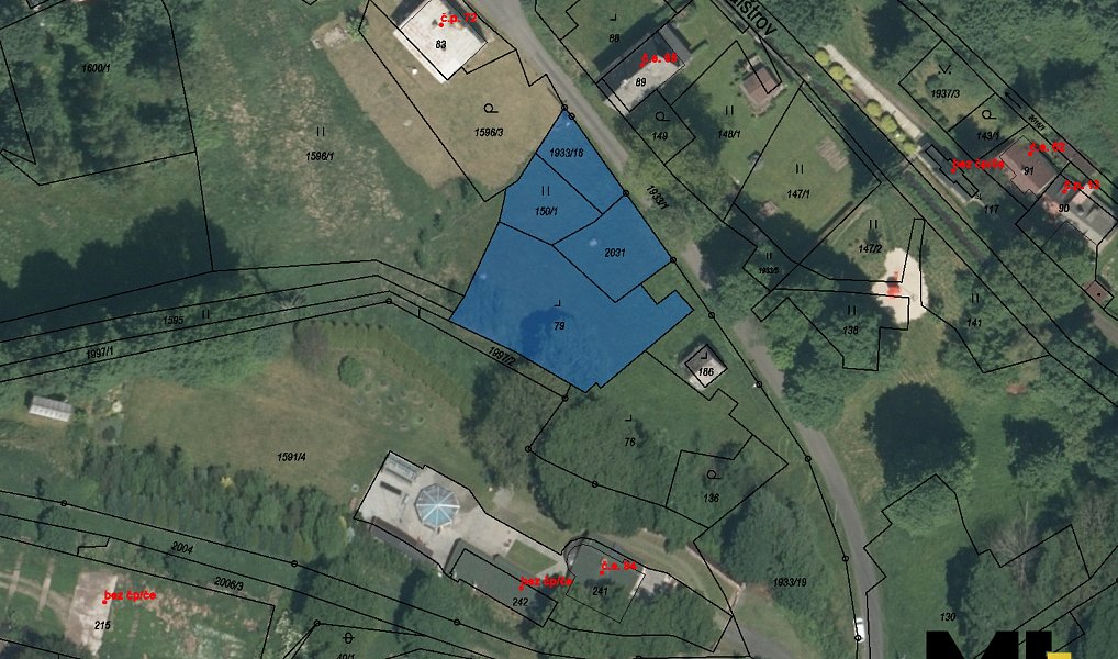 Prodej pozemku, 1314 m², Cheb, Aš