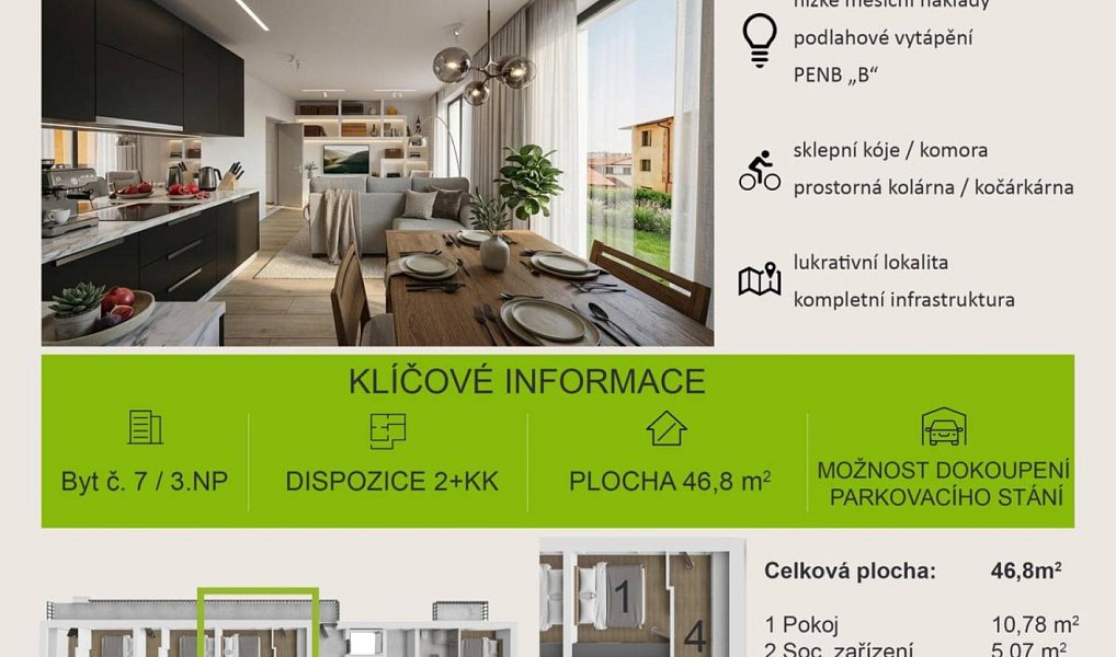 Prodej bytu 2+kk 47 m², Drnovice – náhled fotky 12