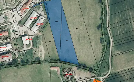 Prodej komerčního pozemku 10 719 m², Letonice, okres Vyškov