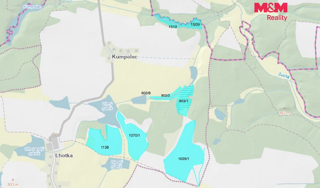 Prodej pole 349 177 m², Tisová – náhled fotky 3