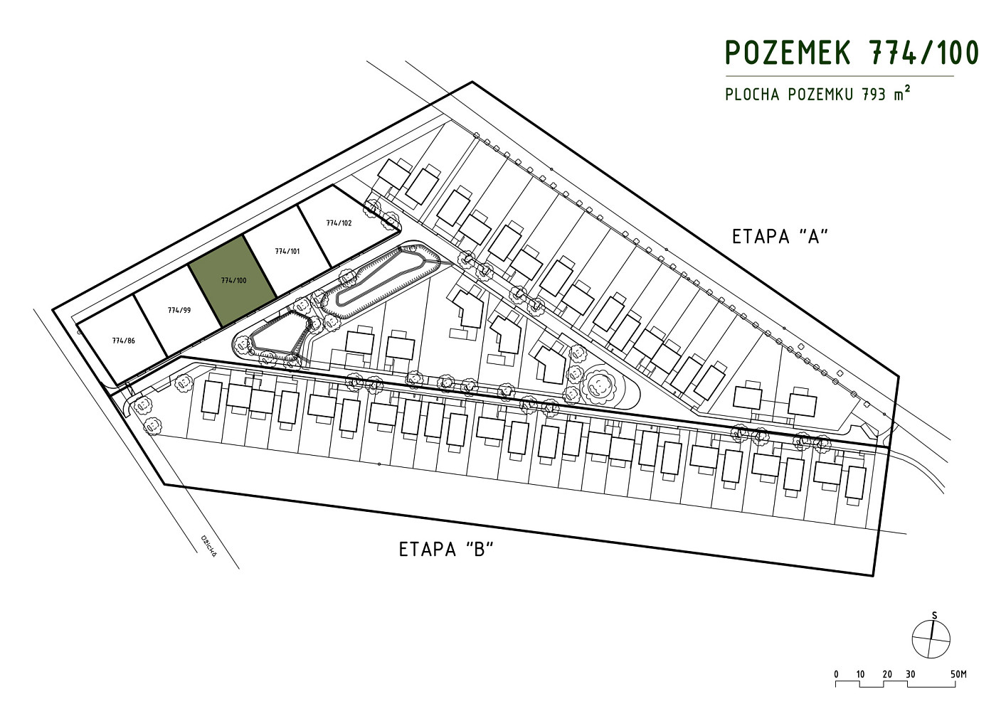 Prodej stavebního pozemku 793 m²