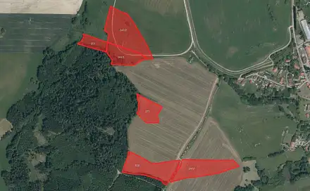 Prodej pole 64 632 m², Jankov - Pičín, okres Benešov