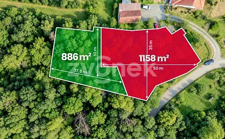 Prodej stavebního pozemku 2 044 m², Boršice, okres Uherské Hradiště