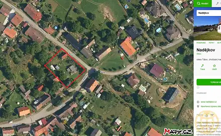 Prodej stavebního pozemku 1 387 m², 5. května, Nadějkov, okres Tábor