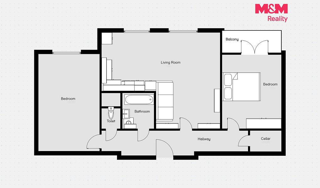Pronájem bytu 3+kk 84 m², Praha – náhled fotky 3
