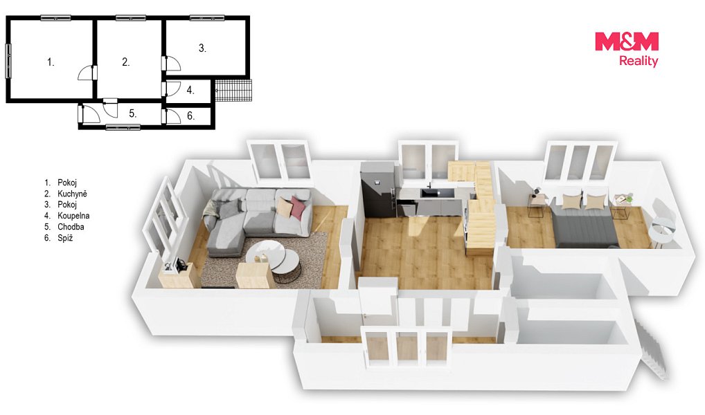 Prodej chaty/chalupy 60 m² s pozemkem 823 m², Zruč nad Sázavou – náhled fotky 3